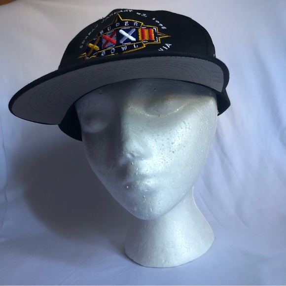 1998 Super Bowl XXXII Packers v Broncos Embroidered Snapback Cap Hat - Black - Picture 5 of 16